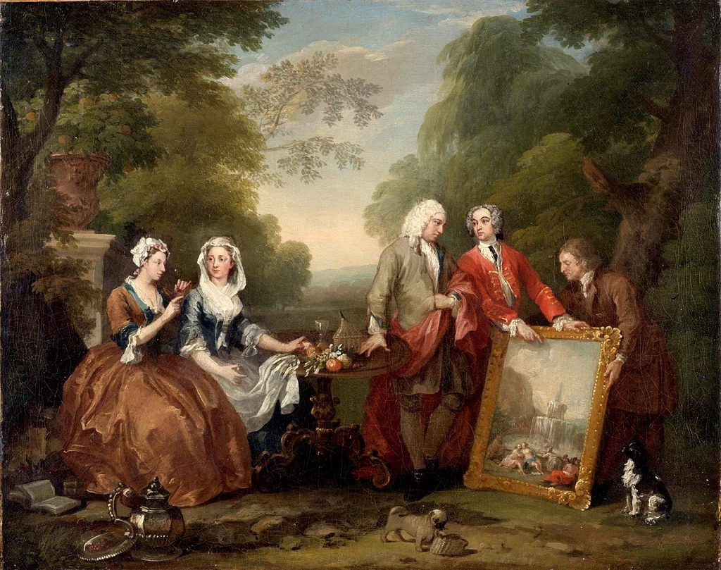 Ritratto di Sir Andrew Fountaine con altre persone